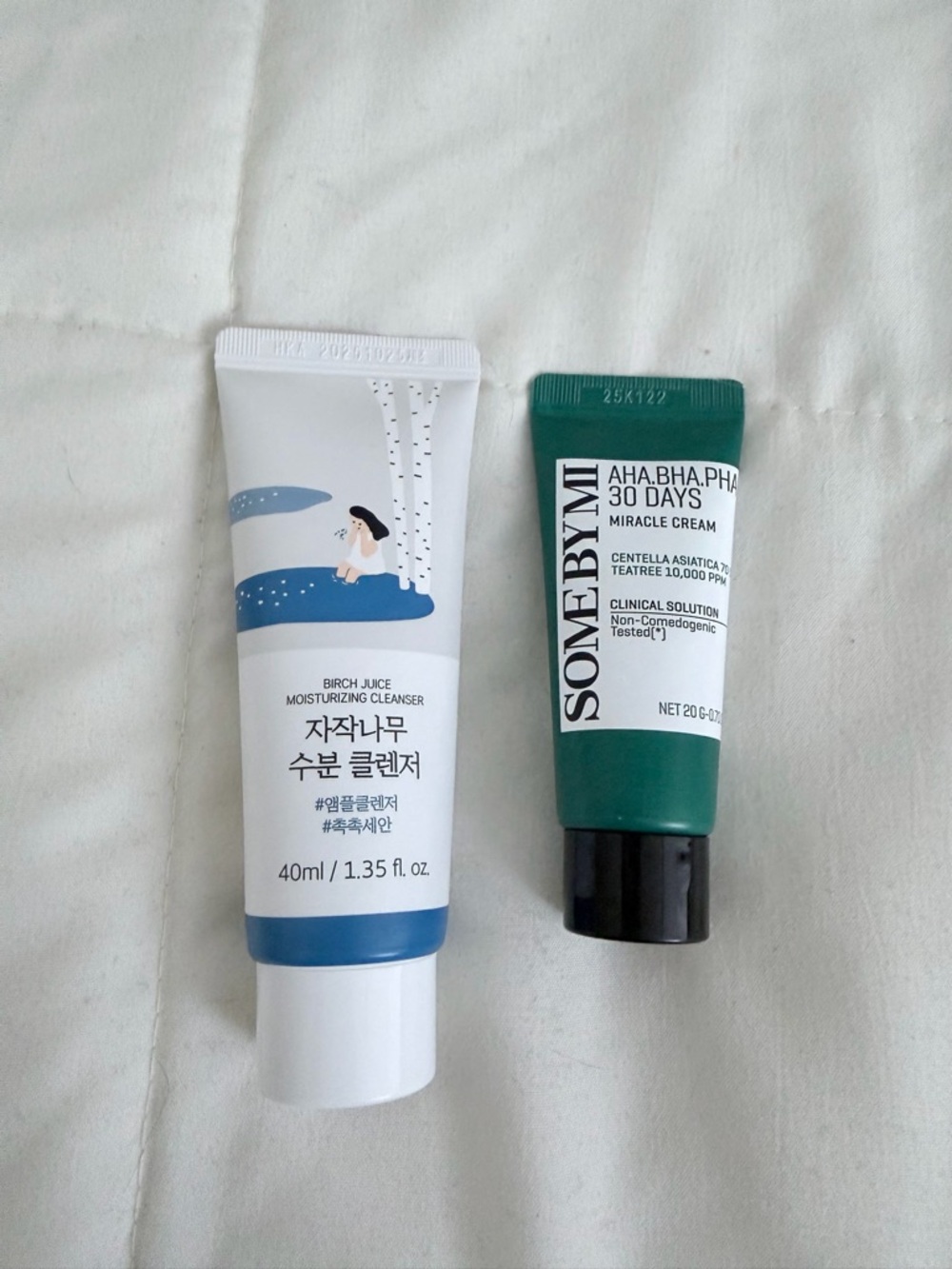 Korean Skin Care Round Lab Cleanser/Some By MI Miracle Cream Bundle